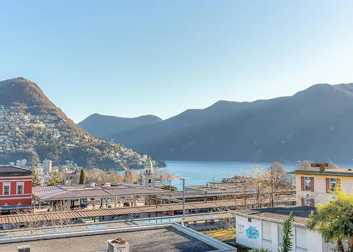 Imperial Of Lugano 3 With A Lake View Behind The Station And 10 Min From The Lake Of Lugano
